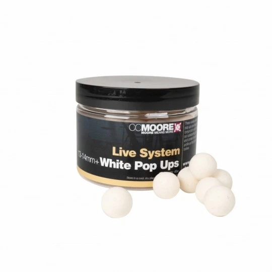 CC MOORE Live System White Pop Ups 13-14mm 3 CC MOORE Live System White Pop Ups 13-14mm