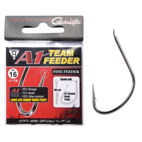 GAMAKATSU A1 Team Feeder Haak 14 - 0.14mm - 100cm 3 GAMAKATSU A1 Team Feeder Haak 14 - 0.14mm - 100cm