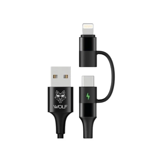 WOLF POWERTECH 2 IN 1 CHARGING CABLE 3 WOLF POWERTECH 2 IN 1 CHARGING CABLE